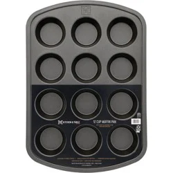 Kitchen & Table by H-E-B 12 Cup Muffin Pan - Gun Metal