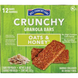 Hill Country Fare Crunchy Oats & Honey Granola Bars