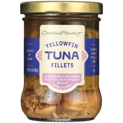 Central Market Yellowfin Tuna Fillets - Spanish Extra Virgin Olive Oil & Roasted Garlic