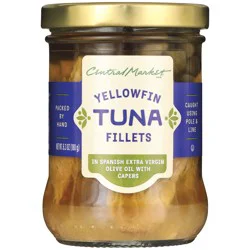 Central Market Yellowfin Tuna Fillets - Spanish Extra Virgin Olive Oil & Capers