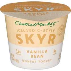 Central Market 15g Protein Icelandic Style Skyr Nonfat Yogurt - Vanilla Bean