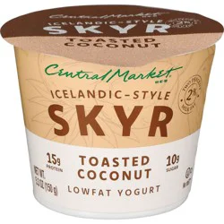Central Market 15g Protein Icelandic Style Skyr Low Fat Yogurt – Toasted Coconut