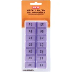H-E-B Weekly AM & PM Pill Organizer