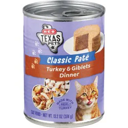 H-E-B Texas Pets Classic Paté Wet Cat Food – Turkey & Giblets