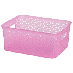 our goods Weave Storage Bin - Pink, 4 L