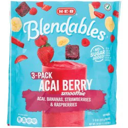 H-E-B Blendables Acai Berry Smoothie Family Pack