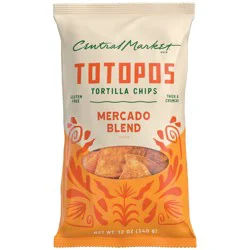Central Market Totopos Tortilla Chips - Mercado Blend