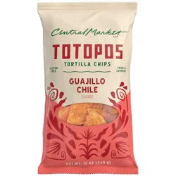 Central Market Totopos Tortilla Chips - Guajillo Chile