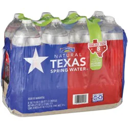 Hill Country Fare Natural Texas Spring Water 8-pk Bottles â€“ Texas-Size Pack