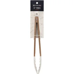 Kitchen & Table by H-E-B Silicone Tongs - Gold