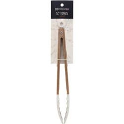 Kitchen & Table by H-E-B Silicone Tongs - Gold