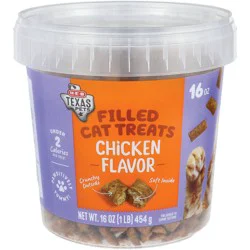 H-E-B Texas Pets Cat Treats - Chicken Filled