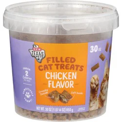 H-E-B Texas Pets Cat Treats - Chicken Filled