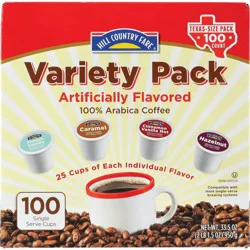 Hill Country Fare Flavored Variety Pack Single Serve Coffee Cups