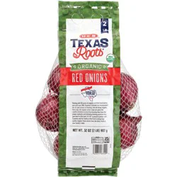 H-E-B Texas Roots Fresh Organic Red Onions