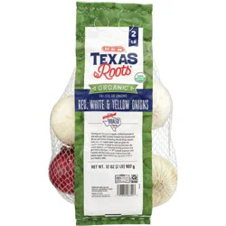 H-E-B Texas Roots Fresh Organic Tri-Color Onions