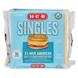 H-E-B American Singles - 2% Reduced Fat Milk
