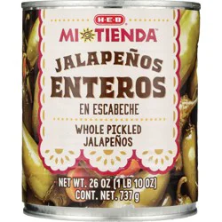H-E-B Mi Tienda Whole Pickled Jalapeños Enteros en Escabeche