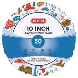 H-E-B Texas 10 in Heavy Duty Paper Plates