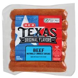 H-E-B Texas Original Flavors Beef Smoked Sausage Links