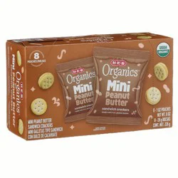 H-E-B Organics Mini Peanut Butter Sandwich Crackers 1 oz Bags