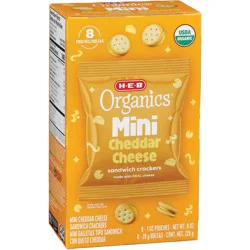 H-E-B Organics Mini Cheddar Cheese Sandwich Crackers 1 oz Bags