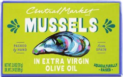 Central Market Mussels in Extra Virgin Olive Oil