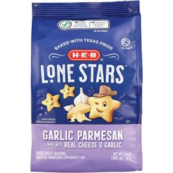 H-E-B Garlic Parmesan Lone Stars Baked Snack Crackers