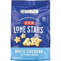 H-E-B White Cheddar Lone Stars Baked Snack Crackers