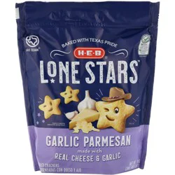 H-E-B Garlic Parmesan Lone Stars Baked Snack Crackers