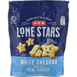 H-E-B White Cheddar Lone Stars Baked Snack Crackers