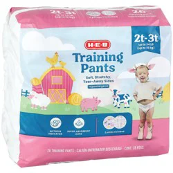 H-E-B Training Pants for Girls, 2T - 3T (up to 34 lb)