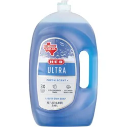 H-E-B Ultra Liquid Dish Soap, Texas Size Pack - Fresh Scent