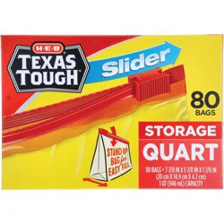 H-E-B Texas Tough Slider Quart Storage Bags