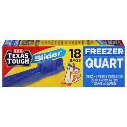 H-E-B Texas Tough Slider Quart Freezer Bags