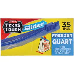 H-E-B Texas Tough Slider Quart Freezer Bags