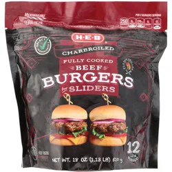 H-E-B Fully Cooked Beef Burger Sliders