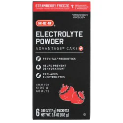 H-E-B Electrolyte Powder Packets - Strawberry Freeze