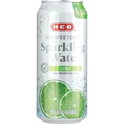 H-E-B Unsweetened Lime Sparkling Water