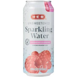 H-E-B Unsweetened Cranberry Raspberry Sparkling Water