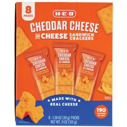 H-E-B Cheddar Cheese on Cheese Sandwich Crackers