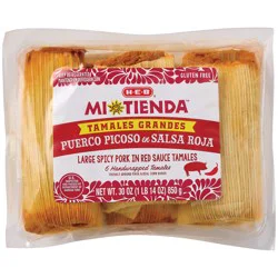 H-E-B Mi Tienda Tamales Grandes Puerco Picosito - Spicy Pork in Red Sauce