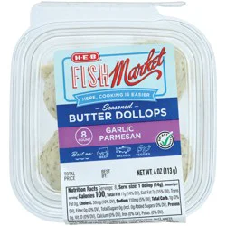 H-E-B Fish Market Seasoned Butter Dollops - Garlic Parmesan