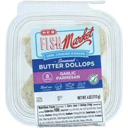 H-E-B Fish Market Seasoned Butter Dollops - Garlic Parmesan