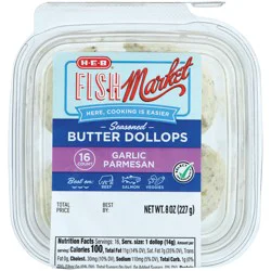 H-E-B Fish Market Seasoned Butter Dollops - Garlic Parmesan