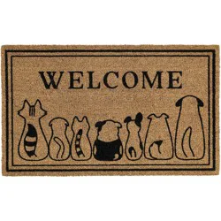 Destination Holiday Coir Doormat - Welcome Pets