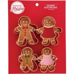 Destination Holiday Gingerbread Family Cookie Cutter Set