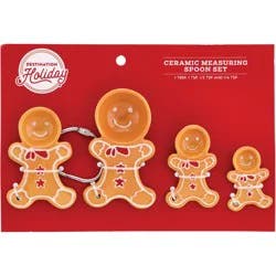 Destination Holiday Gingerbread Ceramic Measuring Spoon Set