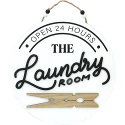 Destination Holiday Open 24 Hours Laundry Room Wall Sign