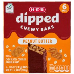 H-E-B Dipped Chewy Bars - Peanut Butter